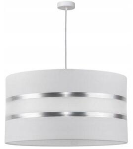 Moderní závěsné osvětlení na lanku ROREL, 1xE27, 60W, bílé, stříbrné