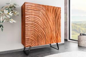 Designová vysoká komoda Zion 120 cm hnědá akácie