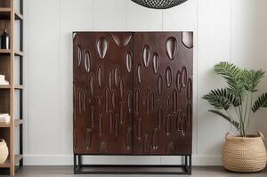 Designová vysoká komoda Lameez 120 cm tmavě hnědá akácie