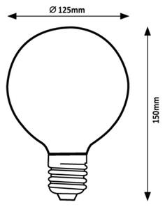 Rabalux 79075 - LED Žárovka FILAMENT G125 E27/5W/230V 1800K