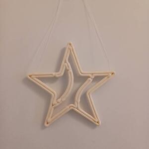 DECOLED Vánoční hvězdička, 30 cm, bílá