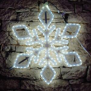 DECOLED LED světelná vločka IX, závěsná 3D tisk, pr. 72 cm, ledově bílá