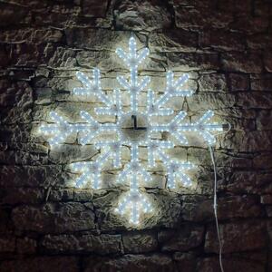 DECOLED LED světelná vločka X, závěsná 3D tisk, pr. 102 cm, ledová bílá