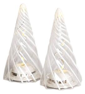 SIRIUS LED světelný stromeček, skleněný, sada 2 kusy, čirý,11 cm