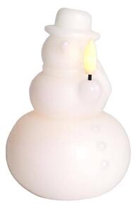 SIRIUS LED vosková svíčka sněhulák, bílý, 12,6 cm