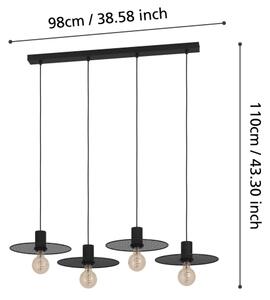 Eglo 43732 - Lustr na lanku IKESTON 4xE27/40W/230V