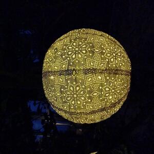 DECOLED Solární lampion, 30 cm, teple bílá, bílá