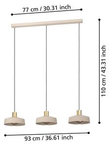 Eglo 900431 - Lustr na lanku VALDIOLA 3xE27/40W/230V