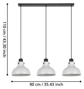 Eglo 43826 - Lustr na lanku MATLOCK 3xE27/40W/230V