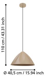 Eglo 900836 - Lustr na lanku PODERE 1xE27/40W/230V krémová