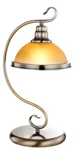 Rustikální stolní lampa SASSARI, 1xE27, 60W, jantarové sklo