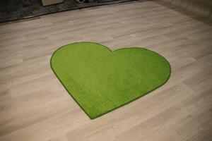 Kusový koberec Dynasty 71 - zelená - SRDCE 100x115 cm