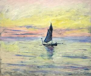 Obrazová reprodukce The Sailing Boat, Evening Effect (1885), Claude Monet