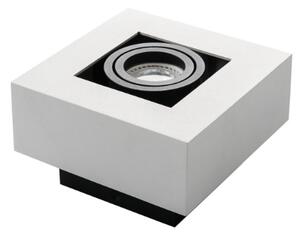 Kanlux Bílé hranaté bodové svítidlo výklopné STOBI DPL 50-W přisazené stropní světlo pro jednu žárovku 1x GU10 obdelník IP20 26831