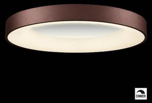 LED přisazené stropní osvětlení GENTIS, 80W, denní bílá, 80cm, kulaté, hnědé