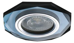 Kanlux Skleněný bodový rámeček MORTA osmihran černý pro LED žárovku GU10/MR16 26715