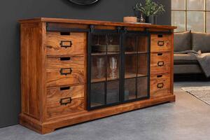 Designová komoda Santuzza 148 cm hnědá akácie