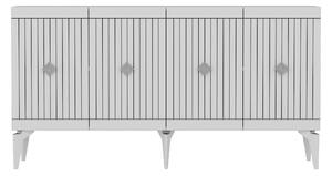 Konzolový stolek Lideke (bílá + stříbrná). 1093408