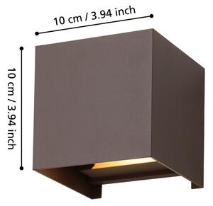 Eglo 901066 - LED Venkovní nástěnné svítidlo CALPINO 2xLED/2,8W/230V IP54 hnědá