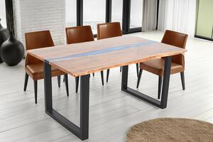 Designový jídelní stůl Tabassum 160 cm akácie s epoxidovou pryskyřicí