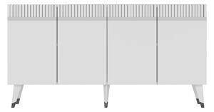 Konzolový stolek Mekebu 2 (bílá + stříbrná). 1093415