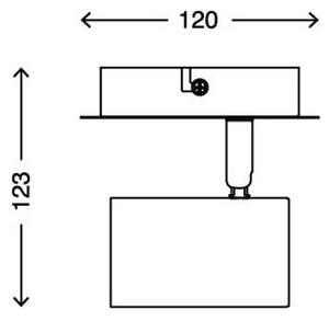Briloner 2857-016 - Nástěnné bodové svítidlo SPOT 1xGU10/40W/230V bílá