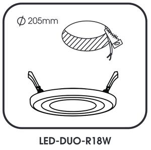 Ecolite DUO 2v1 kulatý LED-DUO-R18W
