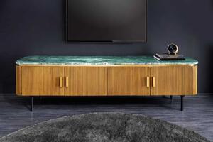 Designový TV stolek Ifama 160 cm zelený mramor