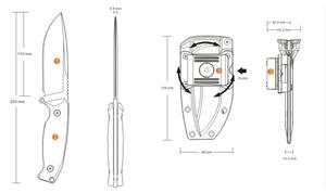 Ruike RUJF118G - Nůž JAGER 22,3 cm zelená