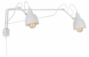 Nástěnná flexibilní dvouramenná lampa SOHO, 2xE27, 60W, bílá