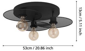 Eglo 43728 - Stropní svítidlo IKESTON 3xE27/40W/230V