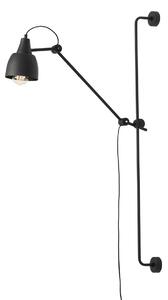 Nástěnná kovová industriální lampa DRON, 1xE27, 60W, černá