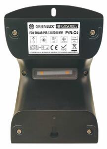 GreenLux LED venkovní solární reflektor FOX 1,5W černý, se senzorem pohybu a setmění GXSO005