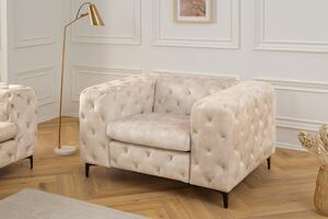 Designové křeslo Rococo šampaňský samet