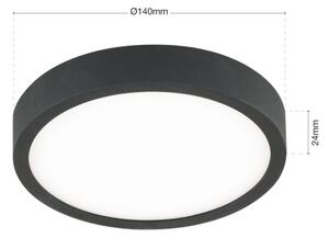 Orion DL 7-657/14 - LED Stropní svítidlo BULLY LED/12W/230V pr. 14 cm černá