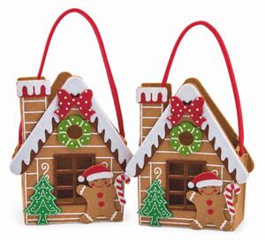 Vánoční dárková taška GINGERHOUSE 17x21 cm, sada 2 ks