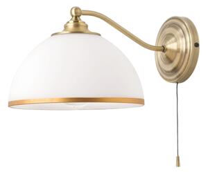 Orion WA 2-1371/1 - Nástěnná lampa OLD LAMP 1xE27/40W/230V bílá/mosaz