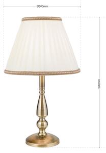 Orion LA 4-1085/1 - Stolní lampa TONIA 1xE27/60W/230V pr. 30 cm bílá/bronz