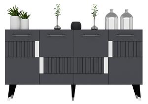 Konzolový stolek Lotoka 2 (antracit + stříbrná). 1093430