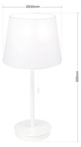 Orion LA 4-1205/1 - Stolní lampa s USB portem LUDWIG 1xE27/40W/230V bílá