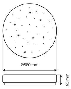 LED Stmívatelné stropní svítidlo IPOLY LED/60W/230V 2700-6500K +dálkové ovládání