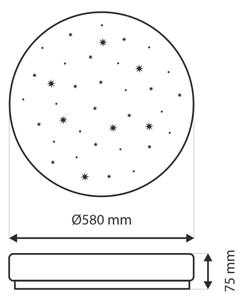 LED Stmívatelné stropní svítidlo LIKA LED/60W/230V 2700-6500K + dálkové ovládání