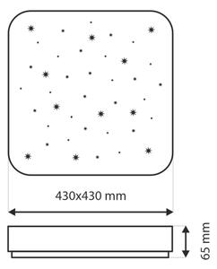 LED Stmívatelné stropní svítidlo NERIS LED/36W/230V 2700-6500K +dálkové ovládání