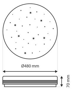 LED Stmívatelné stropní svítidlo VENTA LED/36W/230V 2700-6500K +dálkové ovládání