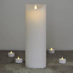 SIRIUS Vosková LED svíčka, 30 cm, bílá
