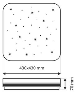 LED Stmívatelné stropní svítidlo MANA LED/36W/230V 2700-6500K + dálkové ovládání