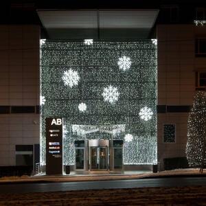 DECOLED LED světelná záclona, 1x12 m, ledově bílá s Flash, 1200 diod, IP67