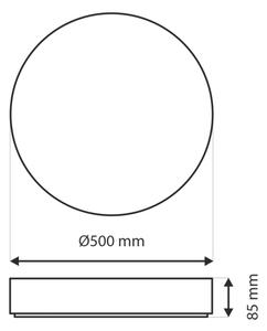 LED Stmívatelné stropní svítidlo EBRO LED/36W/230V 2700-6500K + dálkové ovládání