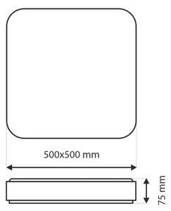 LED Stmívatelné stropní svítidlo UNA LED/60W/230V 2700-6500K + dálkové ovládání