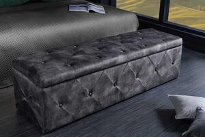 Designová lavice Spectacular 140 cm antik šedá